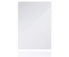 Miroir de salle de bain commande Tactile Éclairée,Angle Rond (80 * 60cm)
