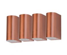 4x appliques murales extérieures spots de terrasse lampes ALU TÉLÉCOMMANDE dans un ensemble