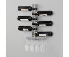 Porte-Bouteilles Stylé Range-Bouteilles Étagère Murale Rangement pour 6 Bouteilles de Vin et