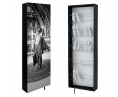 SWIVBOX | Armoire à chaussures porte pivotante 190x63.6x18 cm | 5 niches | Impression UV | Meuble