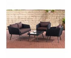 Salon de Jardin lounge Trosa 5mm noir 40 cm (Dunkelgrau) Marron terre