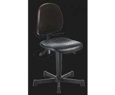 Chaise de travail pivotante rembourrée de mousse en polyuréthane, hauteur réglable par lift à gaz