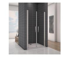 OCEAN Porte de douche 80x197cm en 6mm verre anticalcaire modèle de Classique plus