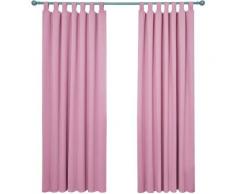 Deconovo - Lot de 2 Rideaux Occultant Isolant Thermiques Salon à Pattes, Taille Moyenne, 140x200