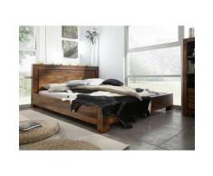 Lit double 140x200 Palissandre laqué Life honey METRO LIFE #135 - brun