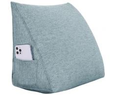 Coussin de Lecture, Oreiller Traversin Soutien Dorsal, Triangulaire Coussin à Coins, Gros Coussin