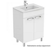 Porcher - Meuble salle de bains ulysse 60cm 2 portes Gris moyen