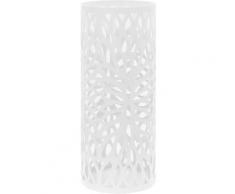 Vidaxl - Porte-parapluie Acier Feuilles Blanc