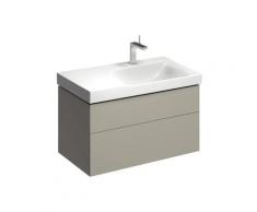 Xeno 2 Meuble sous-lavabo avec découpe pour siphon à droite 807691 880x530x462mm, Greige, laqué mat