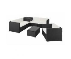 Tectake - Canapé de jardin PISE 5 places avec coffre de rangement, variante 2 - table de jardin,