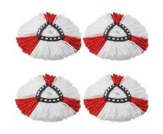 Versaillesfr - lot de 4 têtes de rechange Clean Twist Disc Mop, Tête de Balai Serpillère 2 en 1 en