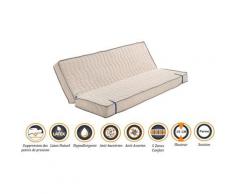 Nuits D'or - Matelas Ferme Pour tous Clic Clac 140x200 x 15 cm + Latex Naturel sur Face Hiver - Dim