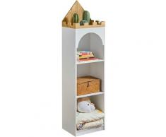 Sobuy - KMB42-W Bibliothèque Étagère de Rangement pour Livres et Jouets Enfant Étagère à Livres,