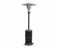 Chauffage extérieur à gaz, parasol chauffant de terrasse FINLAND 12,5kW Noir avec roulettes