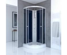 Cabine de Douche avec Système d'Hydromassage Bleu Nuit