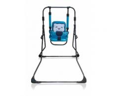 Balancelle berceau transat chaise haute 12m+ bébé enfant - Samba Plus 4en1 | Ours Bleu / Cadre noir