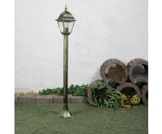 Lampadaire d'extérieur TIROL de couleur or antique au design élégant en style campagnard H:105cm