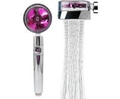 1 Pièce Pommeau de douche à hélice à réglage haute pression multicolore pour enfants GrooFoo (Mauve)