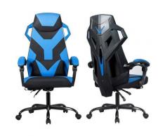 GOPLUS Chaise Gaming de Massage, Chaise Ergonomique Inclinable à 90°-135°, Fauteuil de Bureau avec