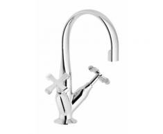 Mélangeur lavabo, bec pivotant Nobili Carlos Primero CP218/1 | Noir mat - 1"1/4