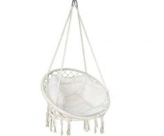 Vounot - Fauteuil suspendu avec coussin beige
