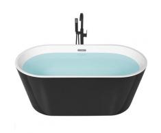 Baignoire îlot ovale 150 cm en acrylique noir HAVANA