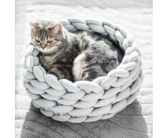 Panier fait main pour animal de compagnie, chien, chat, corde épaisse en coton tressé, oreiller