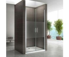 Porte de douche hauteur 185 cm en verre de sécurité semi-transparent 86-89x185 cm