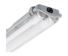 Kit Réglette Étanche Slim PC/PC avec 2 Tubes LED T8 Connexion Latérale 1200mm 18W Blanc Neutre