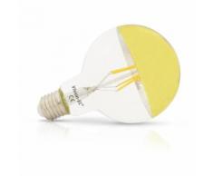 Ampoule LED COB FILAMENT 6W (55W) E27 Blanc chaud 2700°K Globe G95 doré