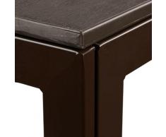 Table jardin carrée à manger, effet optique bois, jardin, balcon, terrasse HlP 74,5x77,5x78cm,