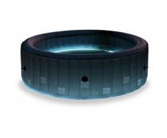 Spa MSPA gonflable rond – Starry 6 anthracite transparent- Jacuzzi 6 personnes rond 205 cm, PVC,