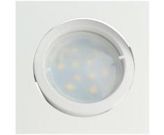 Lot de 5 Spot Led Encastrable Carré Blanc Orientable lumière Blanc Chaud 5W eq. 50W ref.404