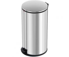 Hailo Poubelle à pédale, capacité 44 l, l x h x p 400 x 700 x 400 mm inox - Coloris poubelle: acier