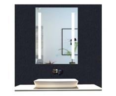 OCEAN Miroir de salle de bain 60x45cm anti-buée miroir mural avec éclairage LED modèle Moderne 2.0