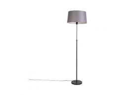 QAZQA parte fl - Lampadaire avec abat-jour Classique/Antique - 1 lumière - H 1730 mm - Gris