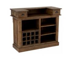 Meuble De Bar 2 Tiroirs noem 120cm Marron - Paris Prix