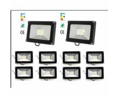 10×Anten 30W Projecteur LED Léger Spot LED Étanche IP65 Lampe Solide pour Extérieur et Intérieur