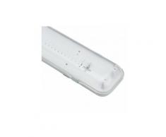Réglette Étanche pour 2 Tubes LED 1200 mm (Connexion 1 Latérale) - Iluminashop