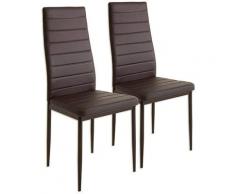 Jeobest - 2pcs chaises mis à manger chaise cuisine cuisine chaise chaise de bar marron