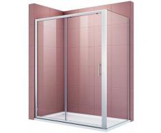 Sirhona - Cabine de douche integrale 160x76x185 cm verre trempé cadre en aluminium porte