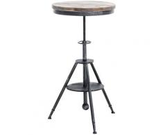 Table haute bistrot style industriel hauteur réglable argenté vieilli - argentéer