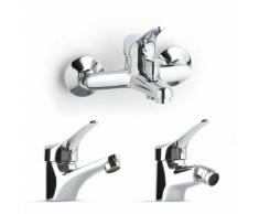 Set De Robinetterie De Salle De Bains 3 Pièces - Lavabo, Bidet, Baignoire Cembra