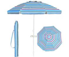 Dremade - DREAMADE Parasol Inclinable avec Pieds à Hélice à Visse et Porte-gobelet, Parapluie de