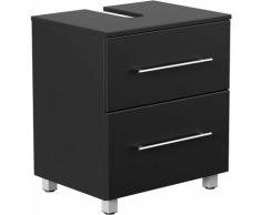 Meuble sous vasque 55 cm avec pieds noir aspect satiné - noir
