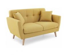Mc Haus – Canape MAS design 2 Plazas salon salle a manger maison couleur Moutarde 151x81x69cm