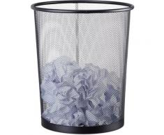 Relaxdays - Poubelle métal maille Corbeille à papier bureau treillis métallique 20 litres, 30 cm Ø,