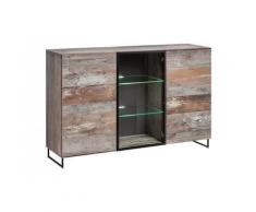 Buffet, bahut modèle KAN + LED. Meuble type industriel. Enfilade design pour votre salon ou salle à