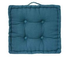 Atmosphera,créateur D'intérieur - Coussin de Sol Dorian 40x40cm Bleu Canard