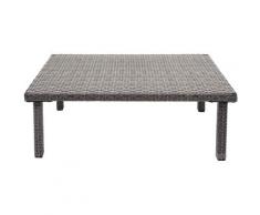 Table d'appoint en polyrotin 878, table de jardin/balcon, gastronomie 80x50cm ~ gris - HHG